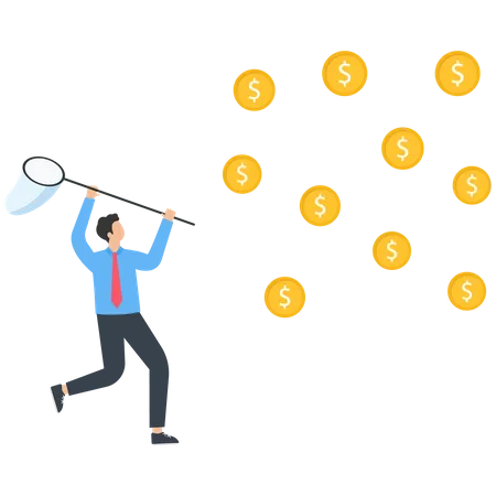 Earn money and invest  イラスト