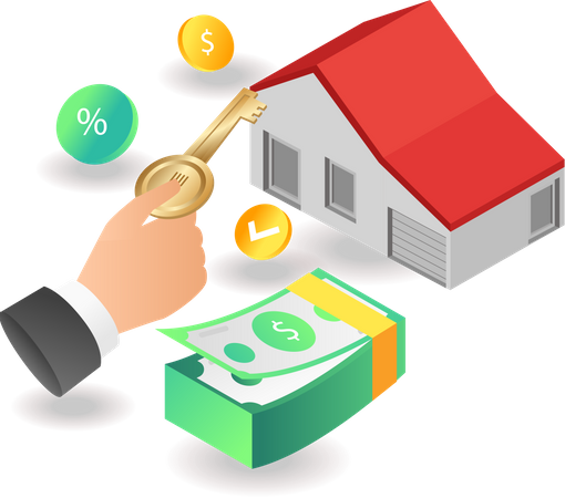 Earn Money From Investment Property Business  Illustration