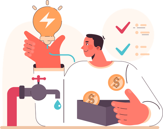 Earning money  Illustration