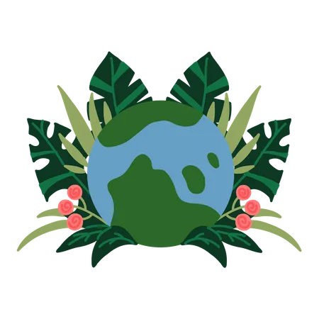 Earth and Plants  Illustration