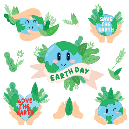 Earth Day Celebrating planet and promoting environmental awareness  Illustration