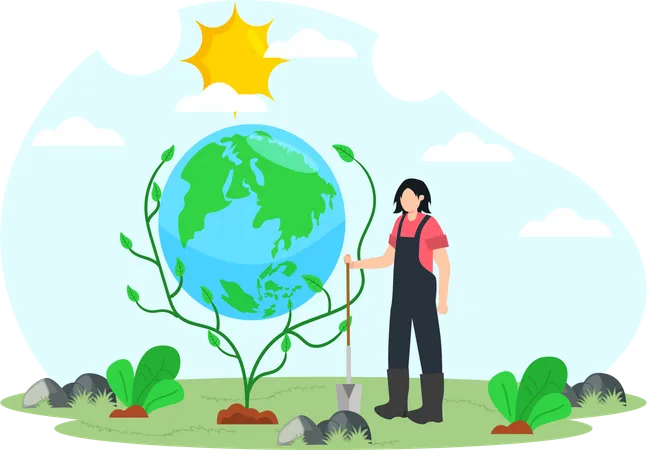 Earth Day Celebration  Illustration