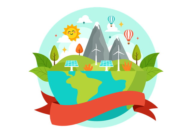 Earth Day Celebration  Illustration