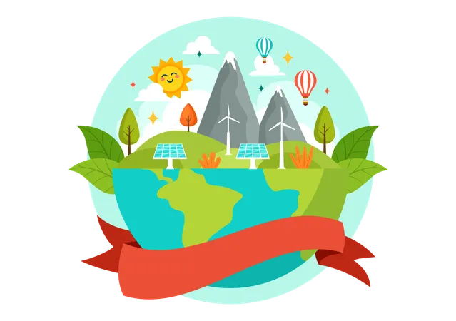 Earth Day Celebration  Illustration