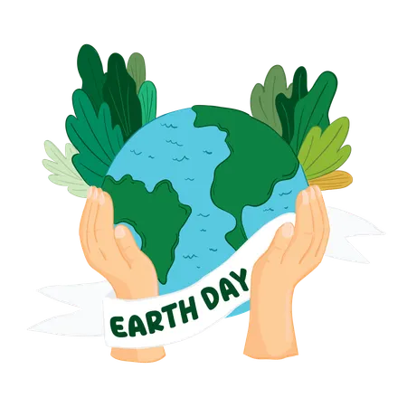 Earth Day Protecting Our Planet  Illustration
