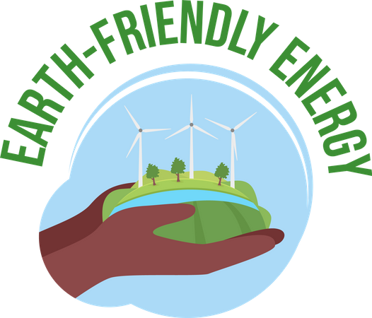 Earth-friendly energy Illustration