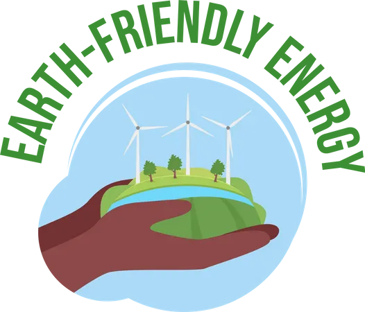 Earth-friendly energy  Illustration