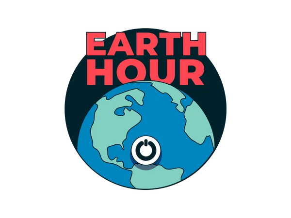 Earth hour Illustration