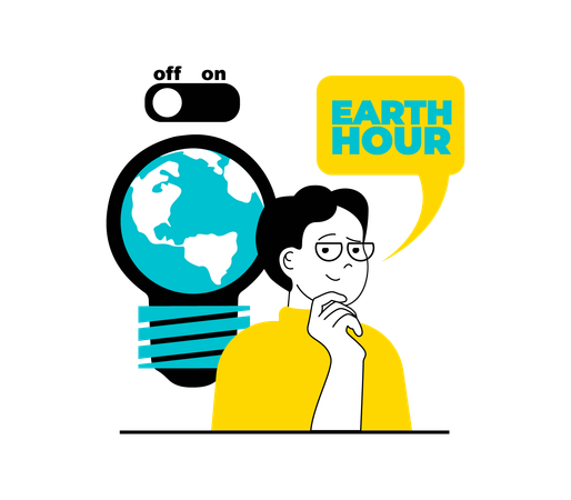 Earth hour  Illustration