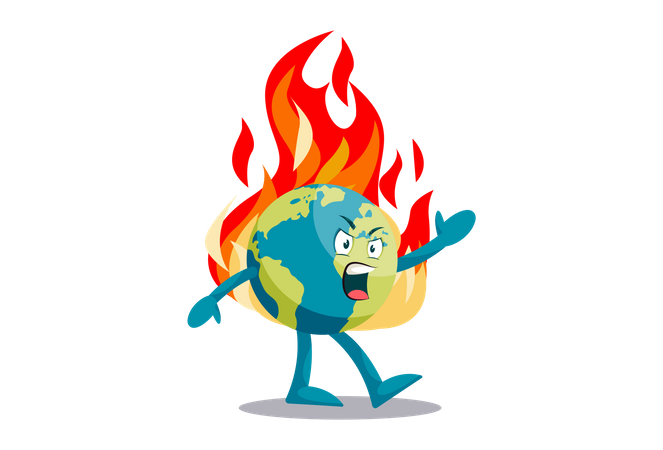 Earth is burning Illustration