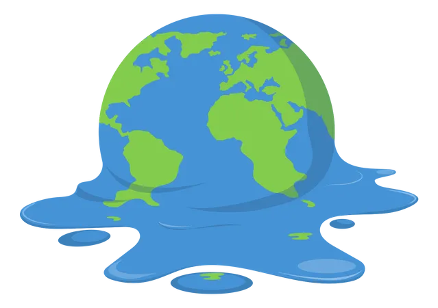 Global Warming Climate Change World Illustration Graphic Illustration Of A Melting Earth Illustration