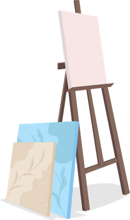 Easel with canvas Illustration
