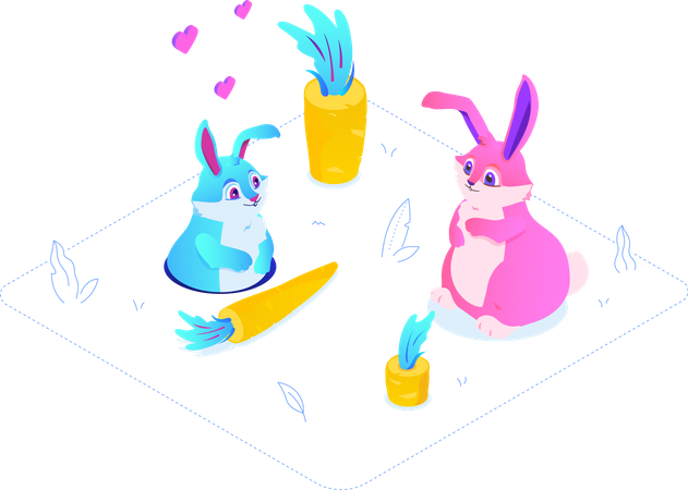 Easter bunny Illustration