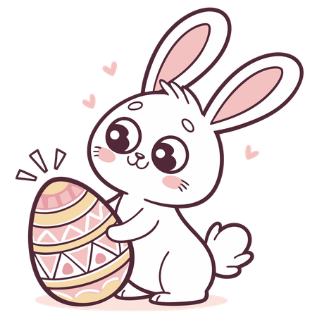 Easter Bunny with egg  Illustration