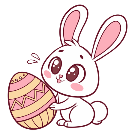 Easter Bunny with egg  Illustration
