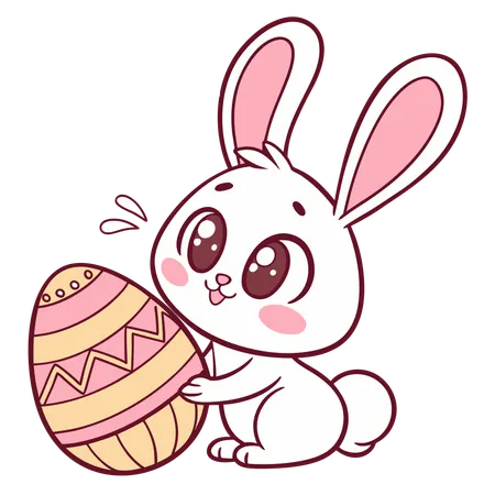 Easter Bunny with egg  Illustration