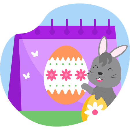 Easter calendar  Illustration