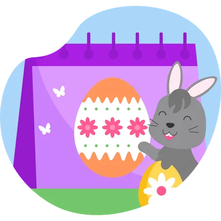 Easter calendar  Illustration