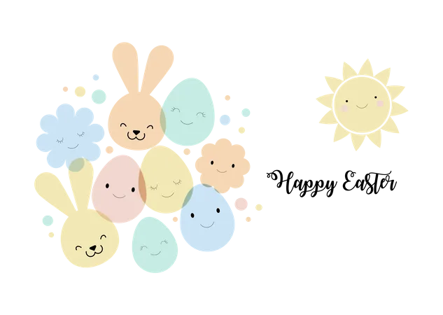 Easter card Illustration