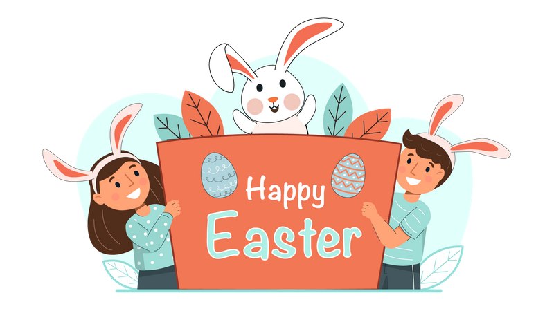 Easter Day Celebration Illustration