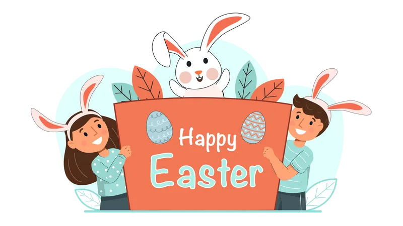 Easter Day Celebration Illustration