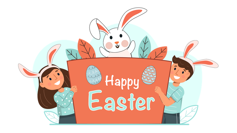 Easter Day Celebration  Illustration