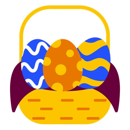 Easter egg basket  Illustration