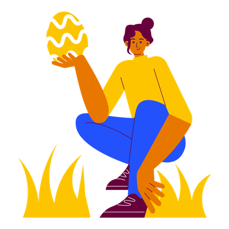 Easter egg hunt Illustration