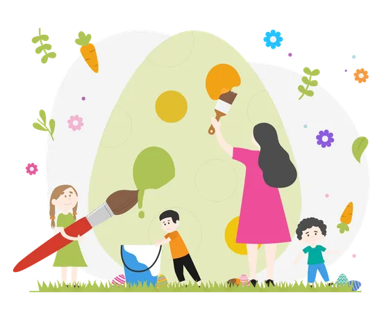 Easter Egg Hunt  Illustration