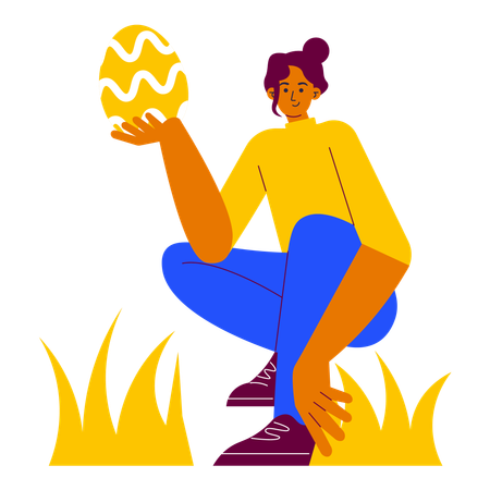 Easter egg hunt  Illustration