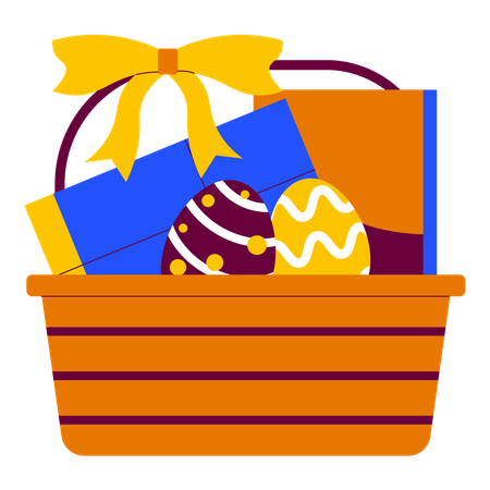 Easter gift basket  Illustration
