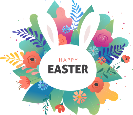 Easter greeting card Illustration