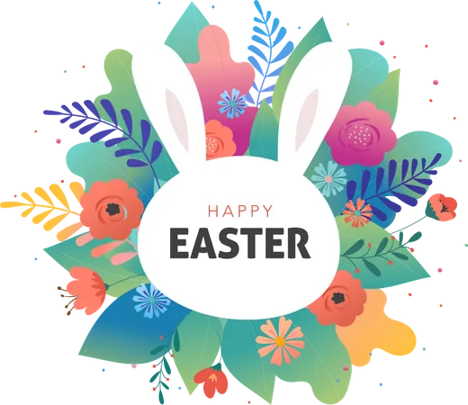 Easter greeting card Illustration