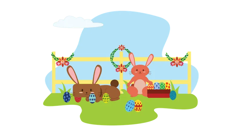 Easter Greetings Illustration