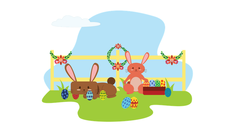 Easter Greetings  Illustration