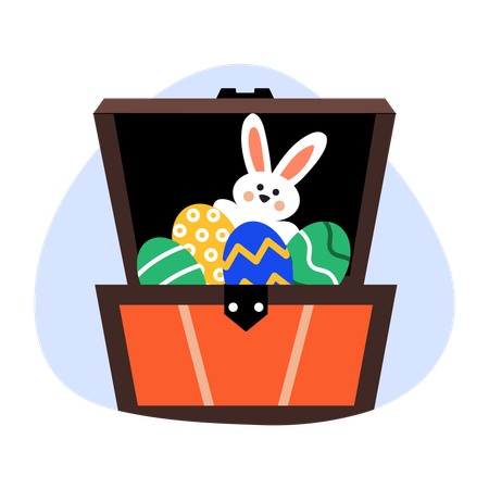 Easter hunt box  Illustration