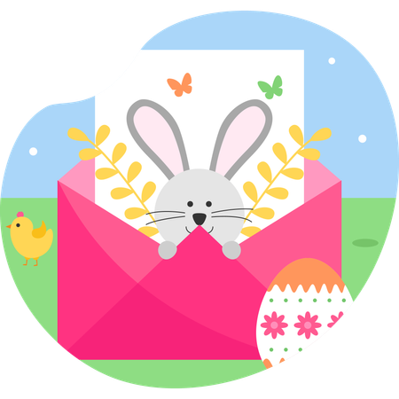 Easter mail  Illustration
