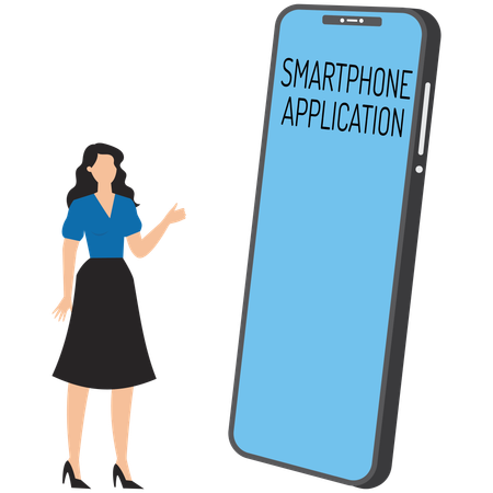 Easy investment with the smartphone application  Illustration