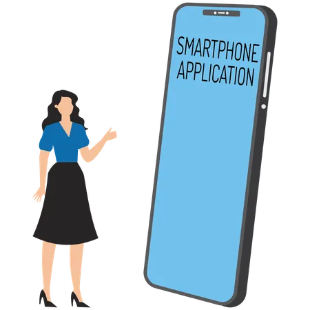 Easy investment with the smartphone application  Illustration