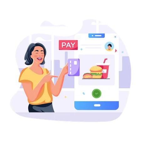 An Illustrative Vector Of Easy Payment Illustration