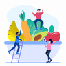 illustrations of eat healthy