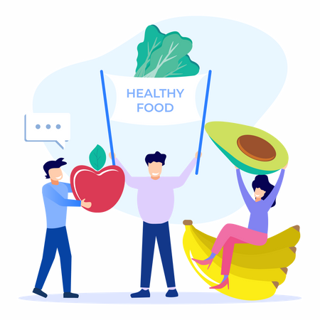 Eat Healthy Food  Illustration