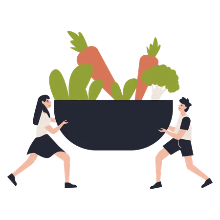 Eat Healthy Food  Illustration