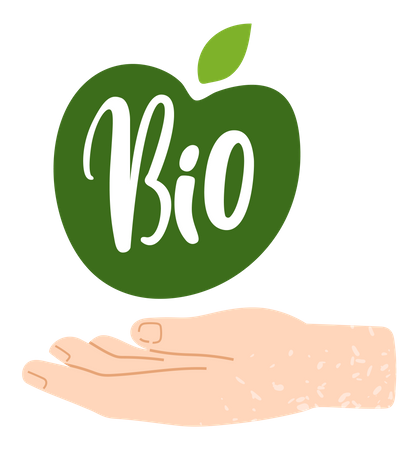 Eating organic food  일러스트레이션