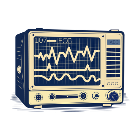 心電図モニター  イラスト