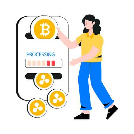 Échange de crypto-monnaie  Illustration