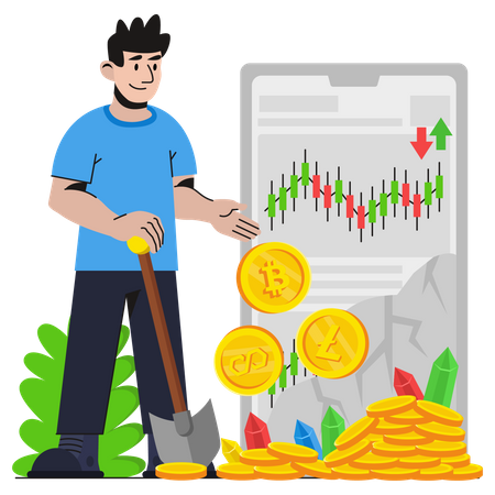 Échange de crypto-monnaie  Illustration