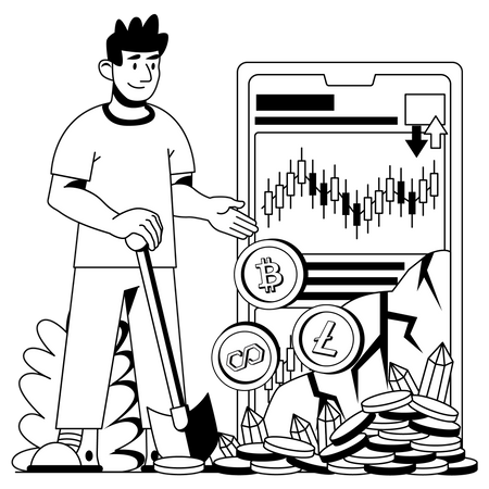 Échange de crypto-monnaie  Illustration