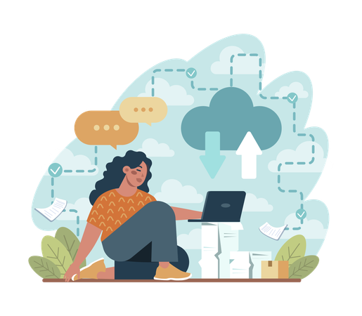 Échanger des données depuis le cloud  Illustration