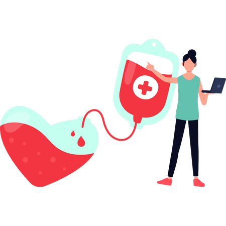Échantillon de sang de diagnostic d'infirmière  Illustration